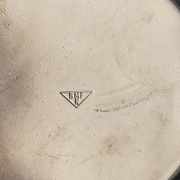 Original BMF W. Germany Glass Stein Pewter Lid Vintage Etched Glass Tankard Swir - Picture 4 of 11